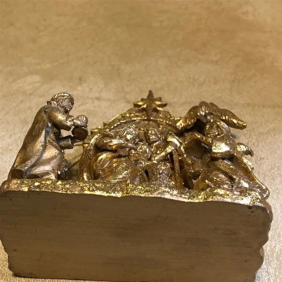 RAZ Imports Gold Nativity Scene Wise Men Holy Family Christmas Decor - Picture 5 of 5